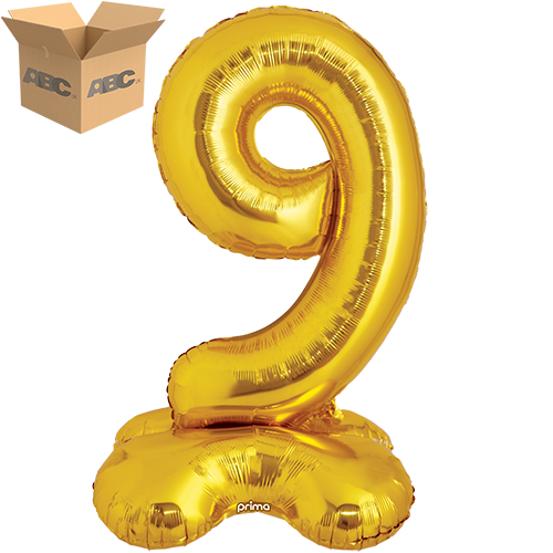 40" Gold Standing Number 9 - Prima (Case of 50)