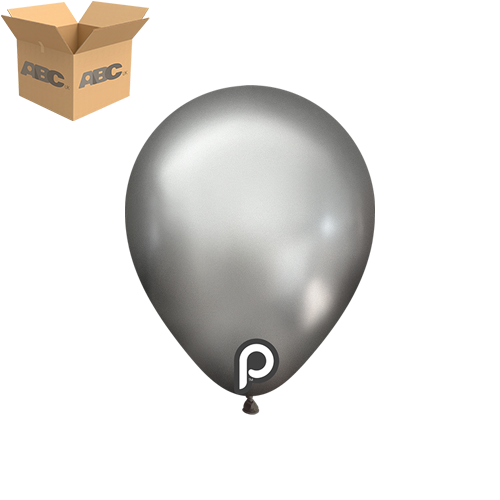 [PL-GSLV-5-10-100-CASE] Glam Silver 5" Round - 100CT (10 Bags) - Prima