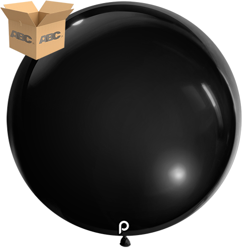 [PL-BLCK-36-25-4-CASE] Black 36" Round - 4CT  (25 Bags) - Prima