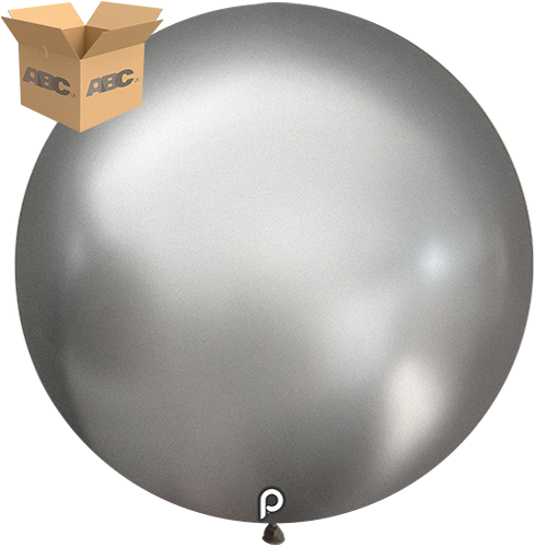 [PL-GSLV-36-25-4-CASE] Glam Silver 36" Round - 4CT  (25 Bags) - Prima