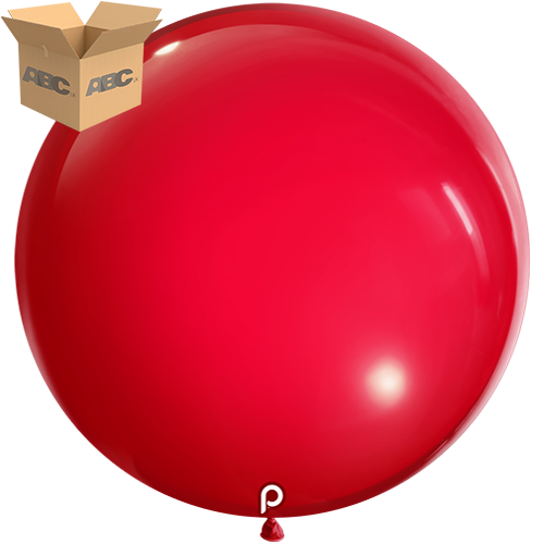 [PL-RED-36-25-4-CASE] Red 36" Round - 4CT  (25 Bags) - Prima
