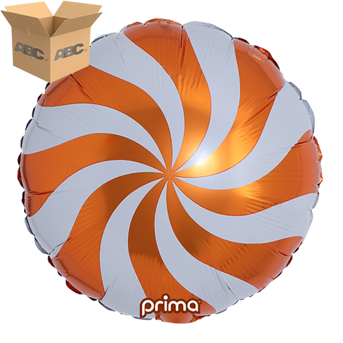 [PF-OSWL-18-50-1-CASE] 18” Orange Candy Swirl (Case of 50) - Prima