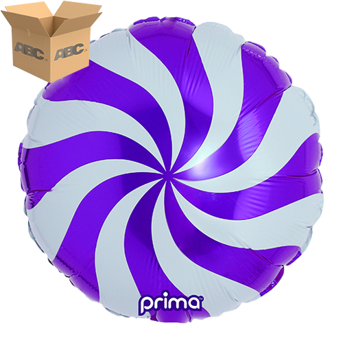 [PF-PSWL-18-50-1-CASE] 18” Purple Candy Swirl (Case of 50) - Prima