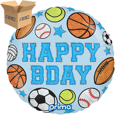 [PF-BBPT-18-50-1-CASE] 18” Round Birthday Boy Patches (Case of 50) - Prima