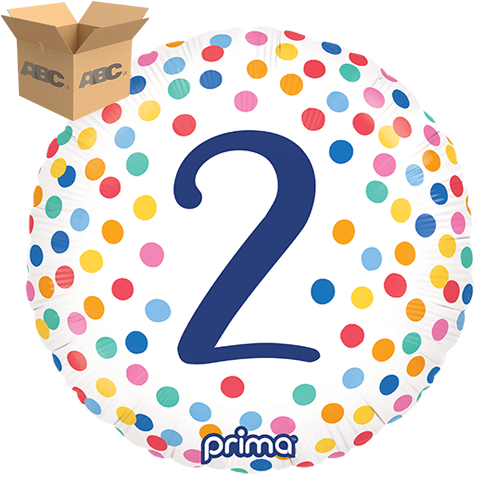 [PF-BDC2-18-50-1-CASE] 18” Round Happy Birthday Colorful Confetti 2 (Case of 50) - Prima