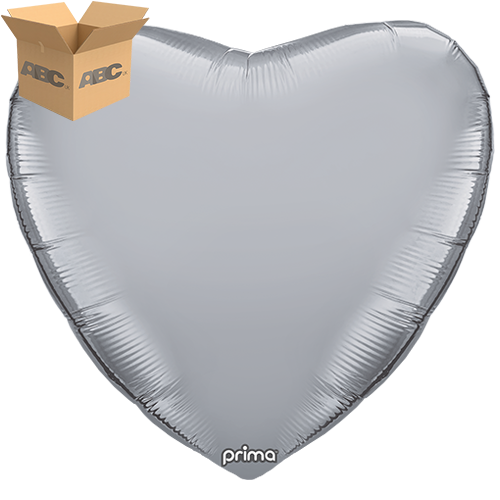 [PF-SVHT-32-50-1-CASE] 32” Silver Heart (Case of 50) - Prima