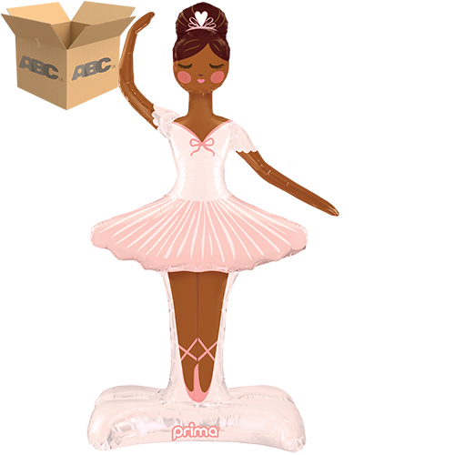 [PF-0049-49-50-1-CASE] 49" Standing Ballerina Shape - Dark Skin (Case of 50) - Prima