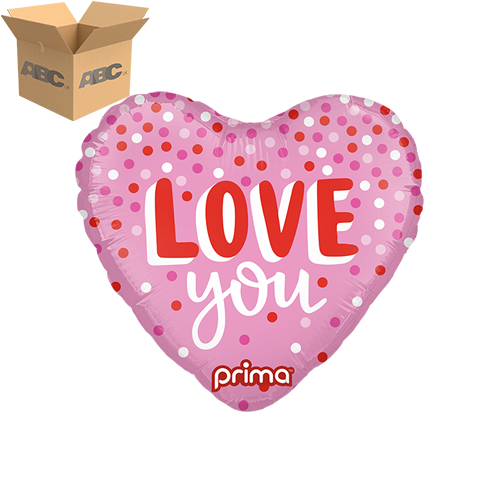 [PF-HLUC-9-50-6-CASE] 9” Heart Love You Confetti (Case of 50) - Prima