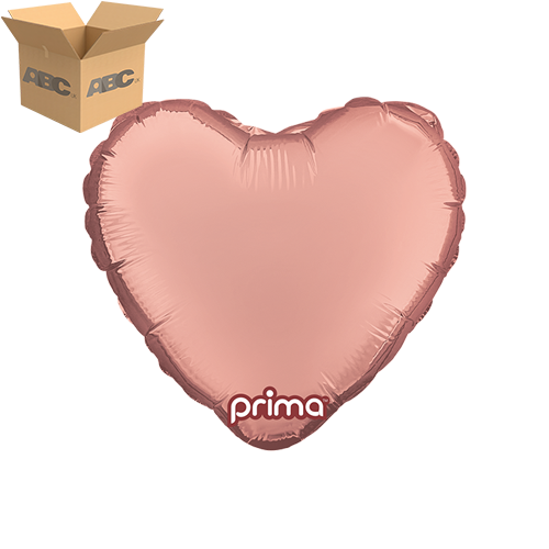 [PF-RGHT-9-50-6-CASE] 9” Rose Gold Heart (Case of 50) - Prima