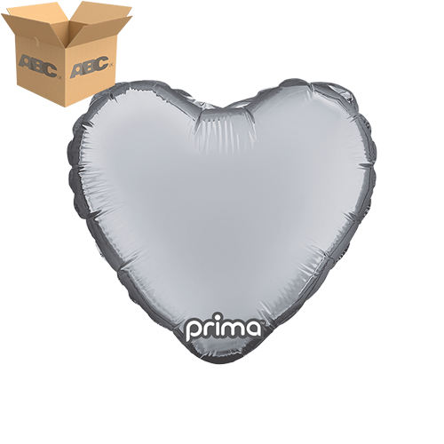 [PF-SVHT-9-50-6-CASE] 9” Silver Heart (Case of 50) - Prima