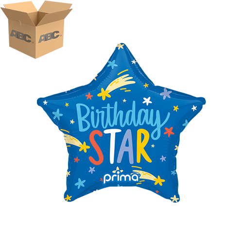 [PF-BDST-9-50-6-CASE] 9” Star Birthday Star (Case of 50) - Prima