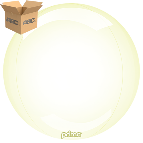 [PS-PEGL-24-50-1-CASE] 20" Yellow Glass Sphere (Case of 50) - Prima