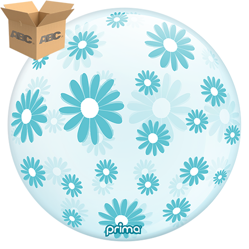[PS-BLDZ-22-50-1-CASE] 20” Blue Daisies Sphere (Case of 50) - Prima