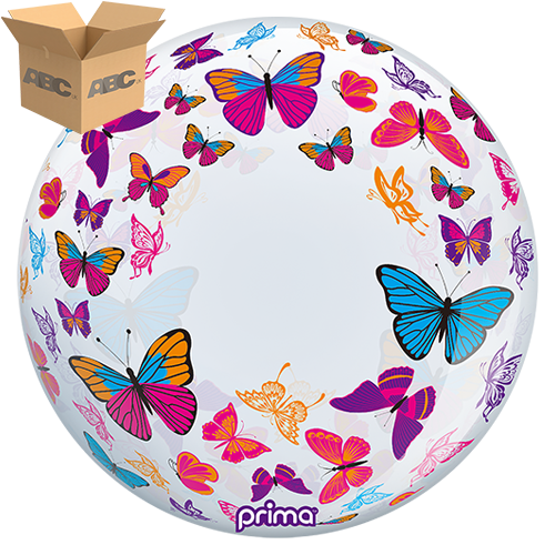 [PS-CBUT-22-50-1-CASE] 20” Colorful Butterflies Sphere (Case of 50) - Prima