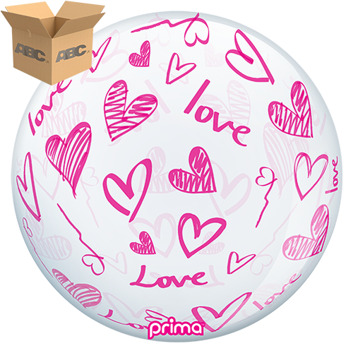 [PS-HTGF-22-50-1-CASE] 20” Graffiti Love Sphere (Case of 50) - Prima