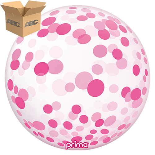 [PS-PKCF-22-50-1-CASE] 20” Pink Confetti Sphere (Case of 50) - Prima