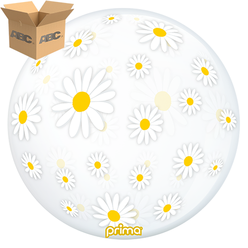 [PS-WTDZ-22-50-1-CASE] 20” White Daisies Sphere (Case of 50) - Prima