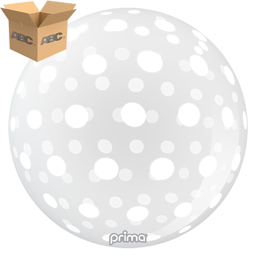 [PS-WTDT-22-50-1-CASE] 20” White Dots Sphere (Case of 50) - Prima