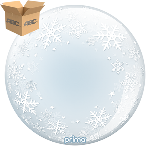 [PS-WSNO-22-50-1-CASE] 20” White Snowflakes Sphere (Case of 50) - Prima
