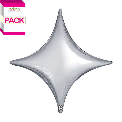 [PF-SVSP-18-50-5-BAND] 18” Silver Star Point (Pack of 5) - Prima