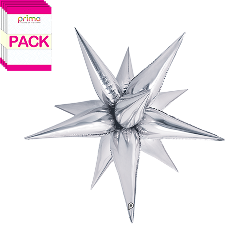 [PF-SVSB-26-50-1-BAND] 26” Silver Starburst (Pack of 5) - Prima