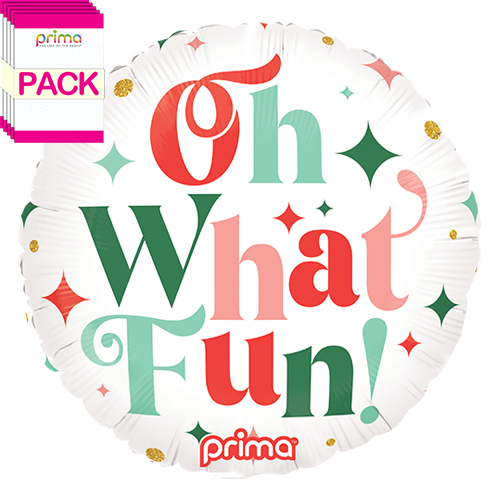 [PF-0018-18-50-1-BAND] 18" Round Oh What Fun (Pack of 5) - Prima