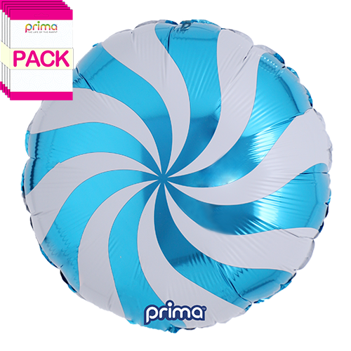[PF-BSWL-18-50-1-BAND] 18” Blue Candy Swirl (Pack of 5) - Prima