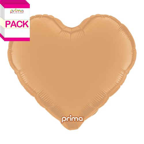 [PF-CMHT-18-50-1-BAND] 18” Caramel Heart (Pack of 5) - Prima