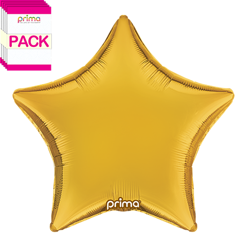 [PF-GDST-18-50-1-BAND] 18” Gold Star (Pack of 5) - Prima