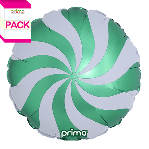 [PF-GSWL-18-50-1-BAND] 18” Green Candy Swirl (Pack of 5) - Prima