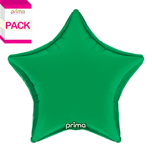 [PF-GRST-18-50-1-BAND] 18” Green Star (Pack of 5) - Prima