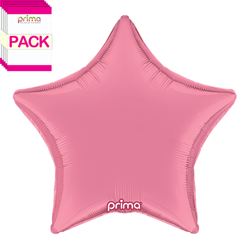 [PF-LPST-18-50-1-BAND] 18” Light Pink Star (Pack of 5) - Prima
