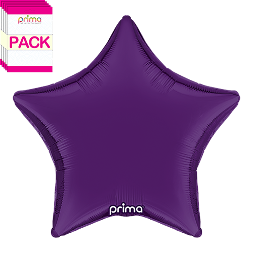 [PF-PRST-18-50-1-BAND] 18” Purple Star (Pack of 5) - Prima
