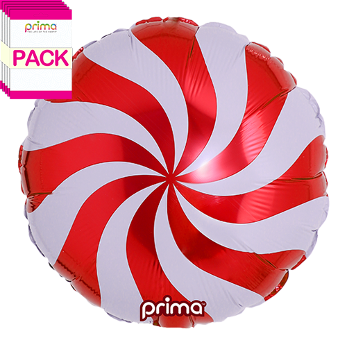 [PF-RSWL-18-50-1-BAND] 18” Red Candy Swirl (Pack of 5) - Prima