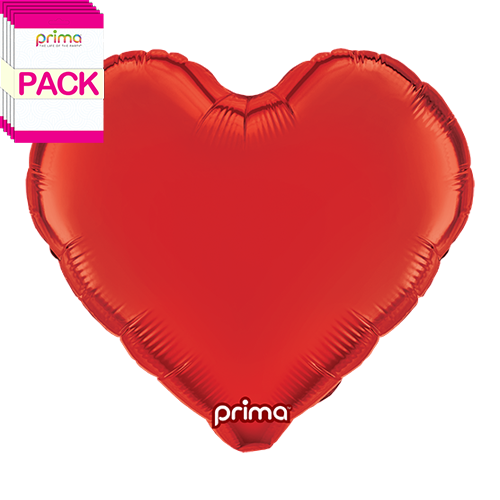 [PF-RDHT-18-50-1-BAND] 18” Red Heart (Pack of 5) - Prima