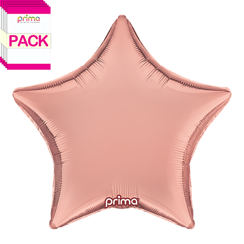 [PF-RGST-18-50-1-BAND] 18” Rose Gold Star (Pack of 5) - Prima