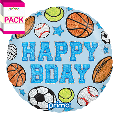 [PF-BBPT-18-50-1-BAND] 18” Round Birthday Boy Patches (Pack of 5) - Prima