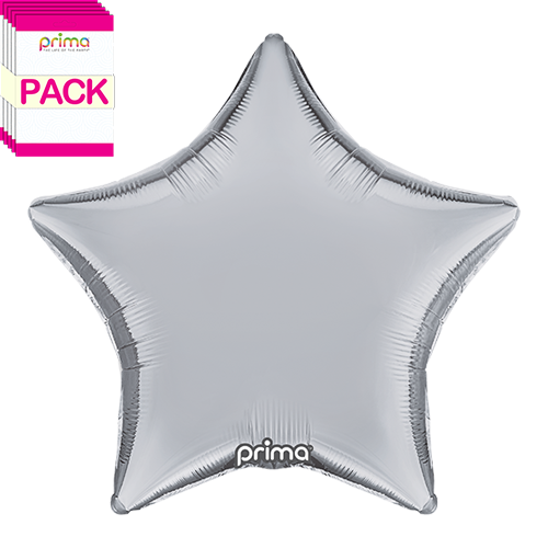 [PF-SVST-18-50-1-BAND] 18” Silver Star (Pack of 5) - Prima