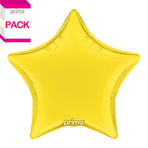 [PF-YLST-18-50-1-BAND] 18” Yellow Star (Pack of 5) - Prima