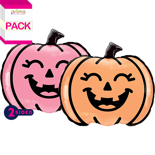 [PF-0036-20-50-1-BAND] 20" Smiling Jack-o'-lantern Special Shape (Pack of 5) - Prima