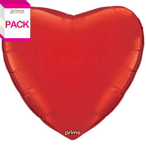 [PF-RDHT-32-50-1-BAND] 32” Red Heart (Pack of 5) - Prima