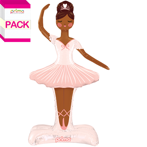 [PF-0049-49-50-1-BAND] 49" Standing Ballerina Shape - Dark Skin (Pack of 5) - Prima
