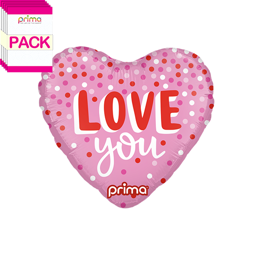 [PF-HLUC-9-50-6-BAND] 9” Heart Love You Confetti (Pack of 5) - Prima