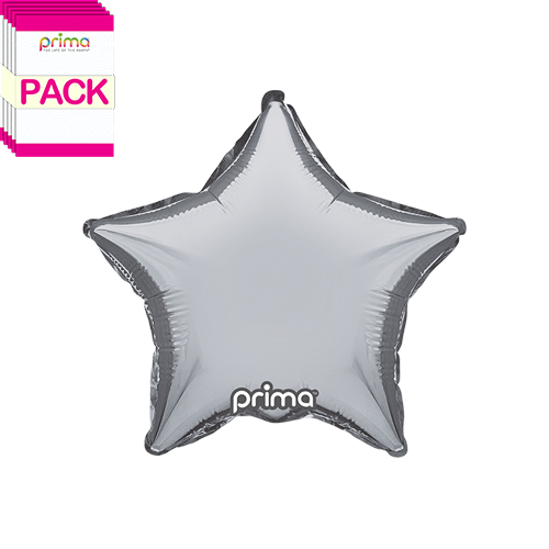 [PF-SVST-9-50-6-BAND] 9” Silver Star (Pack of 5) - Prima