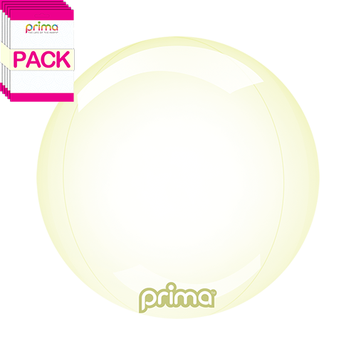 [PS-PEGL-12-50-1-BAND] 10" Yellow Glass Sphere (Pack of 10) - Prima