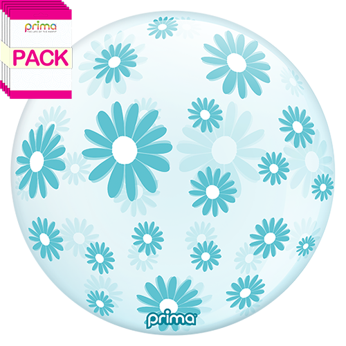[PS-BLDZ-22-50-1-BAND] 20” Blue Daisies Sphere (Pack of 10) - Prima