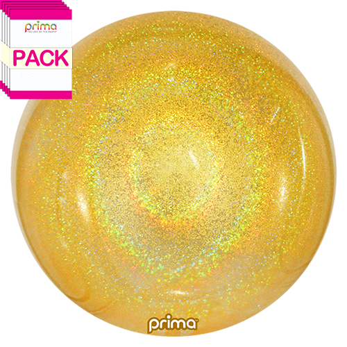 [PS-GDGL-22-50-1-BAND] 20” Gold Glitter Sphere (Pack of 10) - Prima