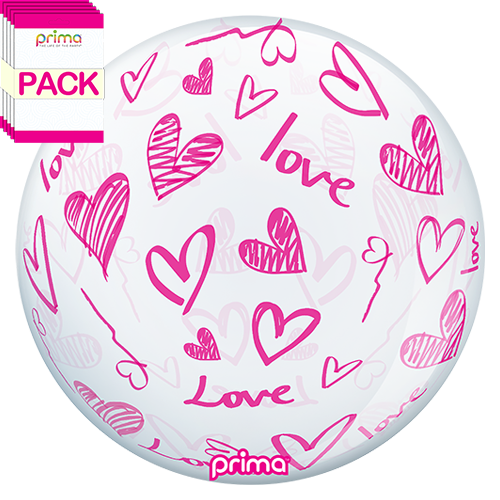 [PS-HTGF-22-50-1-BAND] 20” Graffiti Love Sphere (Pack of 10) - Prima