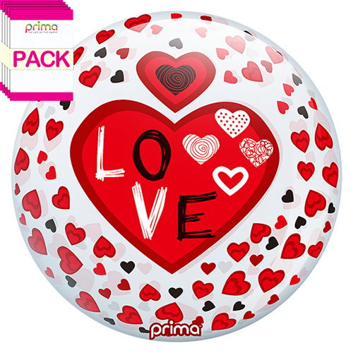 [PS-LVHT-22-50-1-BAND] 20” Love Hearts Sphere (Pack of 10) - Prima