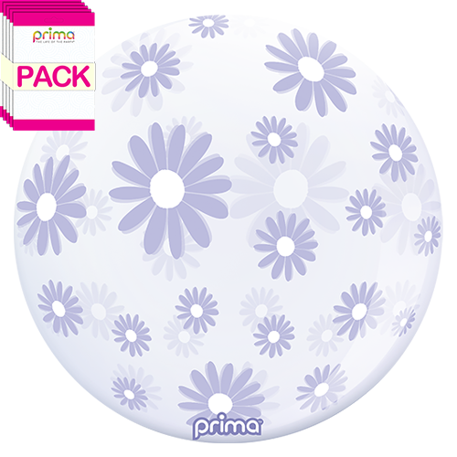 [PS-LVDZ-22-50-1-BAND] 20” Pale Lavender Daisies Sphere (Pack of 10) - Prima